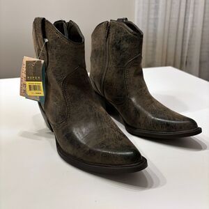 NEW Women's‎ Roper Short Stuff Faux Leather Brown Cowboy Brown Boots Size 7.5